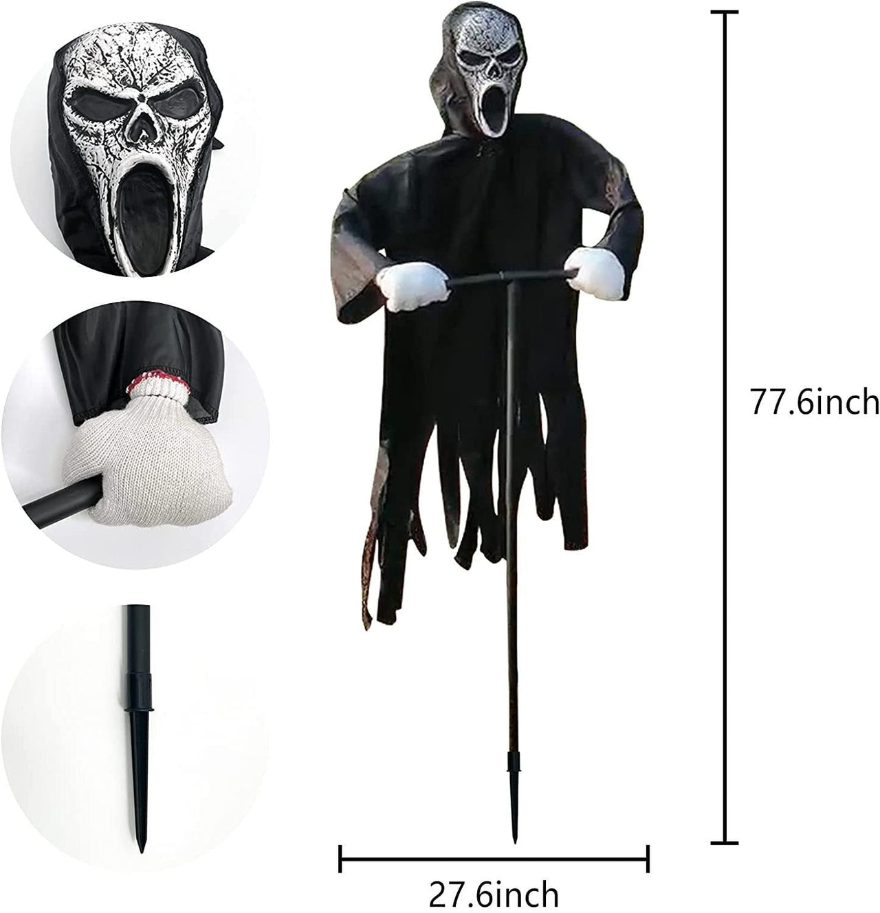 Garden Ghostface Scream Scarecrow - luvinly