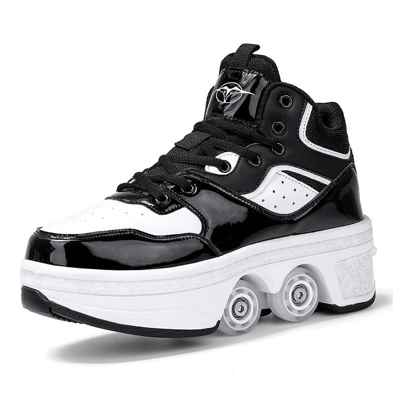 GliderKicks - 2 In 1 Deformation Roller Skate Shoe - luvinly