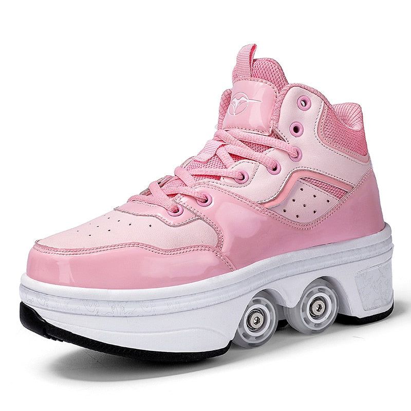 GliderKicks - 2 In 1 Deformation Roller Skate Shoe - luvinly