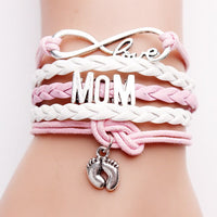Thumbnail for Hand-woven Infinite Love Mom Foot Bracelet - luvinly