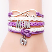 Thumbnail for Hand-woven Infinite Love Mom Foot Bracelet - luvinly
