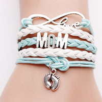Thumbnail for Hand-woven Infinite Love Mom Foot Bracelet - luvinly