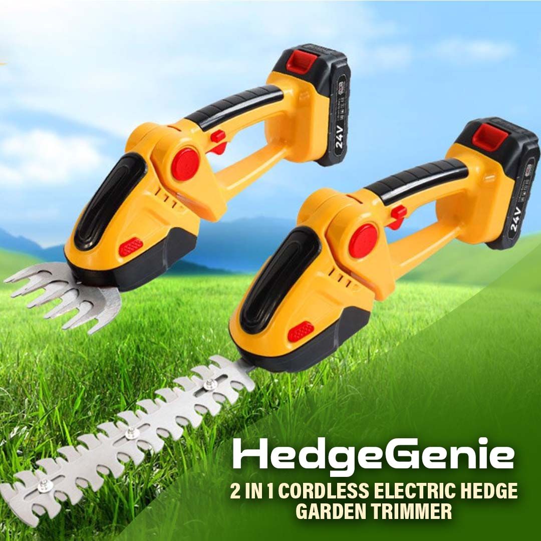 HedgeGenie™️- 2 In 1 Cordless Electric Hedge Garden Trimmer - luvinly