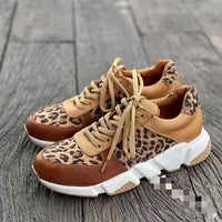 Thumbnail for Leopard Lace-Up Sneaker - luvinly