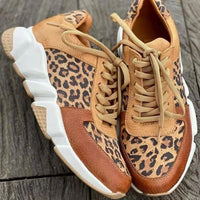 Thumbnail for Leopard Lace-Up Sneaker - luvinly