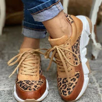 Thumbnail for Leopard Lace-Up Sneaker - luvinly