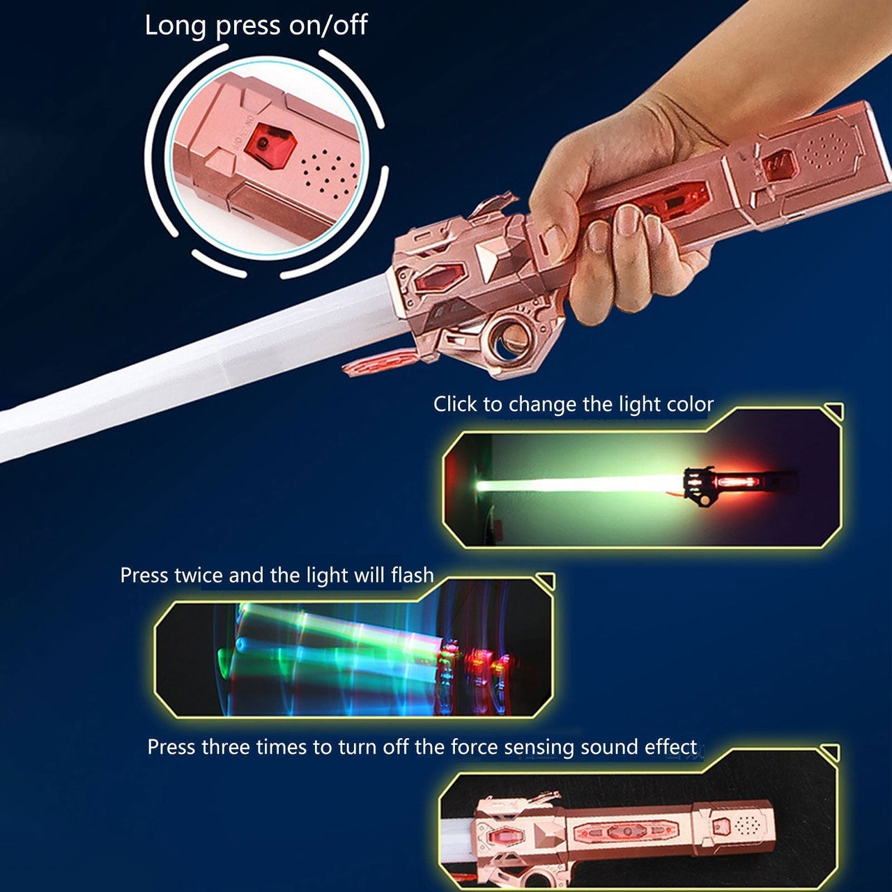 🪄 LuminEdge- 7 Color Galaxy Retractable Toy Laser Sword 🌌 - luvinly