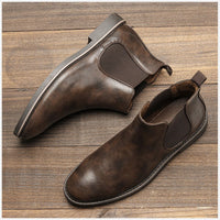 Thumbnail for Men Leather Ankle Boots - luvinly