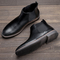 Thumbnail for Men Leather Ankle Boots - luvinly