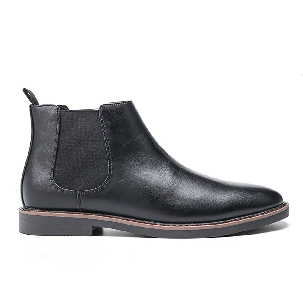 Men Leather Ankle Boots - luvinly