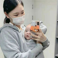 Thumbnail for MommaPouch - Detachable Kangaroo Maternity Winter Hoodie - luvinly