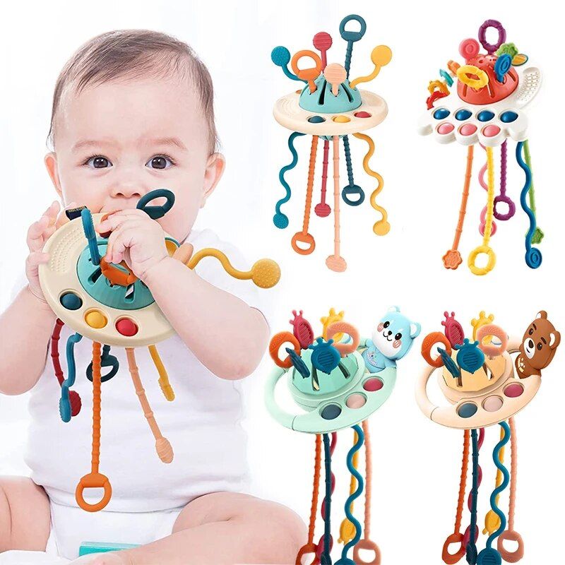 Montessori Silicone Pulling Toy - luvinly