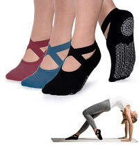 Thumbnail for Non-Slip Grip Socks for Women - Perfect for Pilates, Barre, Ballet, and Barefoot Workouts. - luvinly