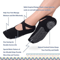 Thumbnail for Non-Slip Grip Socks for Women - Perfect for Pilates, Barre, Ballet, and Barefoot Workouts. - luvinly