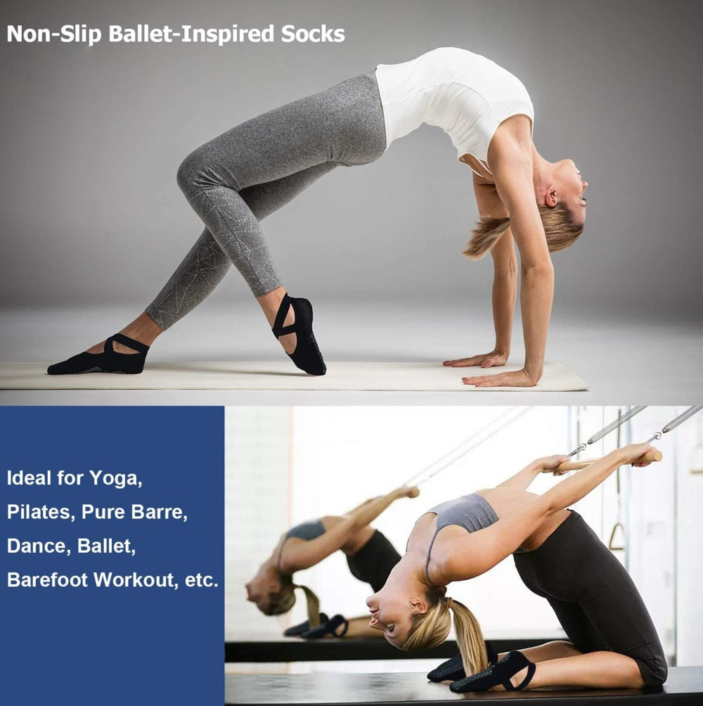 Non-Slip Grip Socks for Women - Perfect for Pilates, Barre, Ballet, and Barefoot Workouts. - luvinly