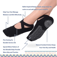 Thumbnail for Non-Slip Grip Socks for Women - Perfect for Pilates, Barre, Ballet, and Barefoot Workouts. - luvinly