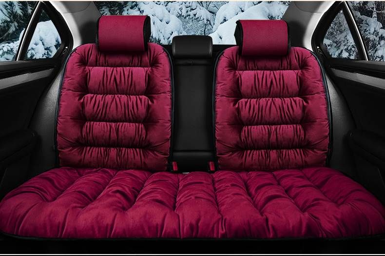 PLUSH SEAT - FUZZY CAR SEAT COVERS PROTECTION PAD - luvinly
