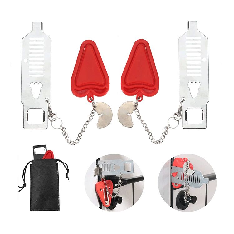 PORTABLE DOOR LOCK - ADDS AN EXTRA LAYER OF PROTECTION! - luvinly