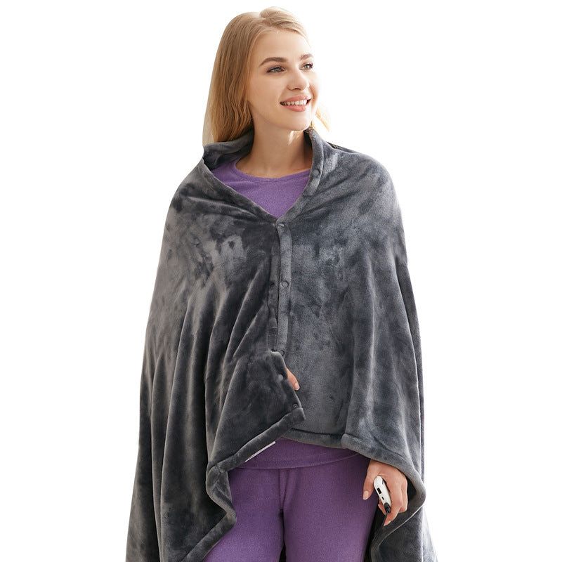 PlushWrap - Soft Electric Heated Shawl Blanket Wrap - luvinly