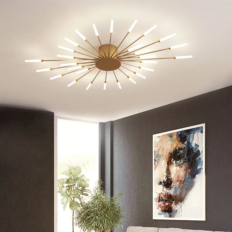 Premium Nordic Styled Firework Shape Ceiling Light - luvinly
