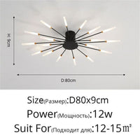 Thumbnail for Premium Nordic Styled Firework Shape Ceiling Light - luvinly