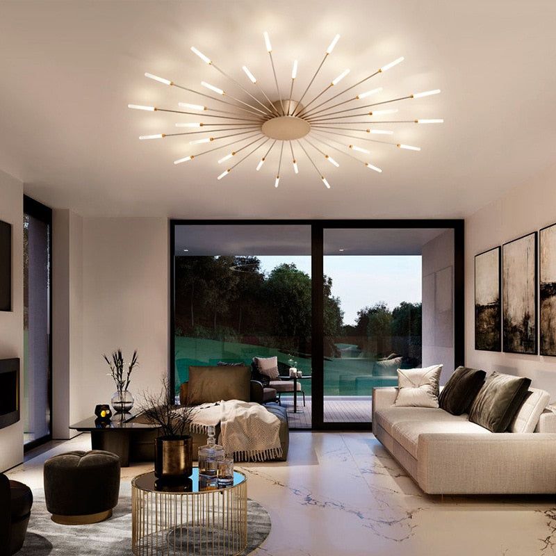 Premium Nordic Styled Firework Shape Ceiling Light - luvinly