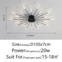 Thumbnail for Premium Nordic Styled Firework Shape Ceiling Light - luvinly
