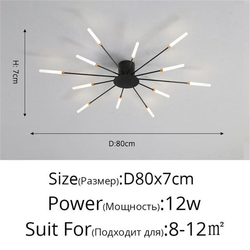 Premium Nordic Styled Firework Shape Ceiling Light - luvinly