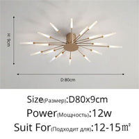 Thumbnail for Premium Nordic Styled Firework Shape Ceiling Light - luvinly