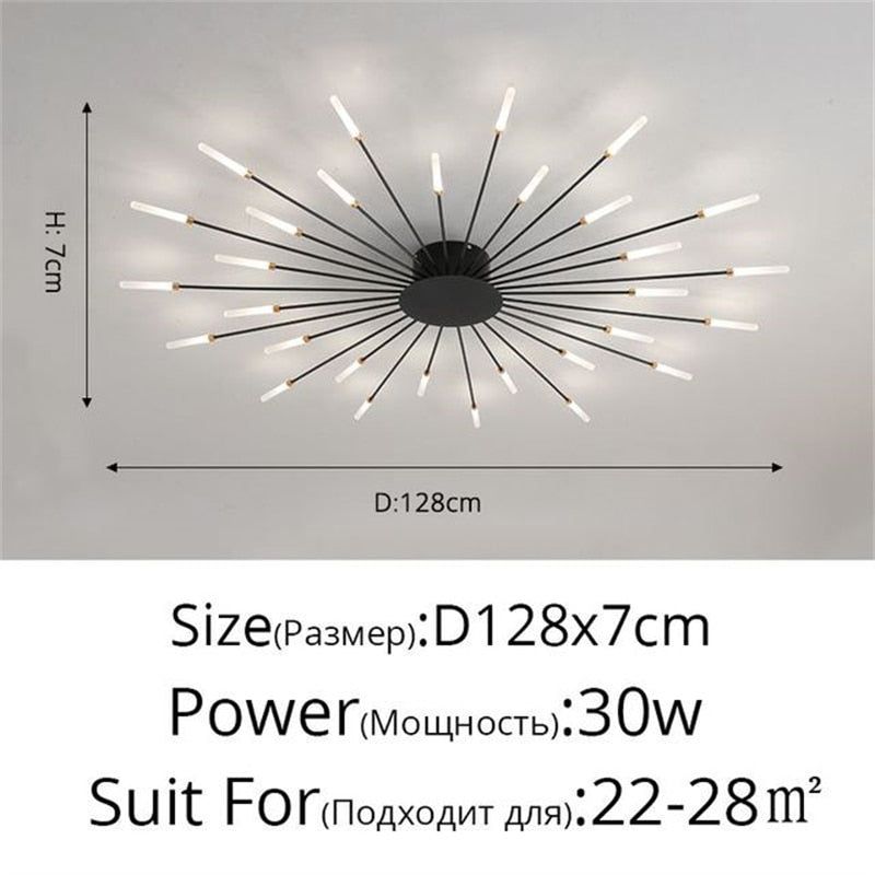 Premium Nordic Styled Firework Shape Ceiling Light - luvinly