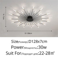 Thumbnail for Premium Nordic Styled Firework Shape Ceiling Light - luvinly