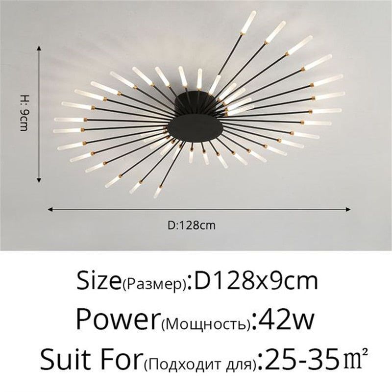 Premium Nordic Styled Firework Shape Ceiling Light - luvinly