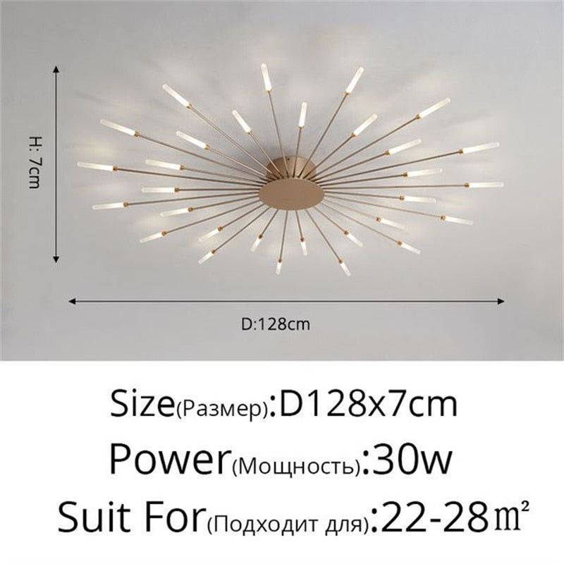 Premium Nordic Styled Firework Shape Ceiling Light - luvinly