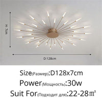 Thumbnail for Premium Nordic Styled Firework Shape Ceiling Light - luvinly