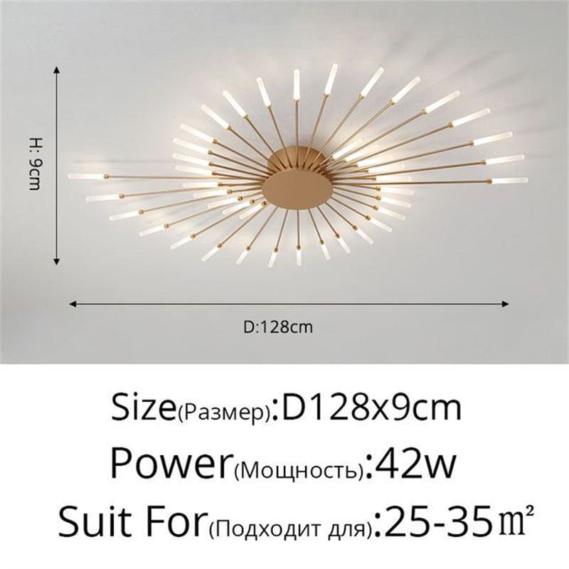 Premium Nordic Styled Firework Shape Ceiling Light - luvinly