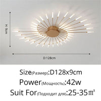 Thumbnail for Premium Nordic Styled Firework Shape Ceiling Light - luvinly