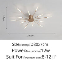 Thumbnail for Premium Nordic Styled Firework Shape Ceiling Light - luvinly