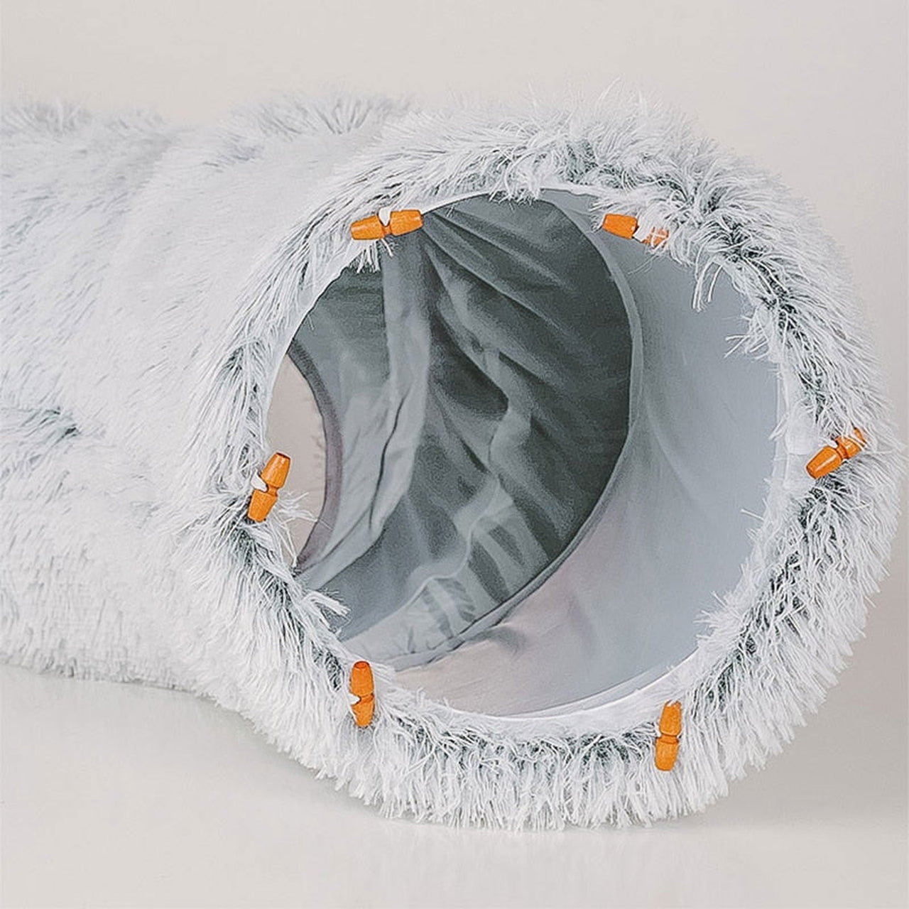 PurrParadise - 2-In-1 Round Cat Bed And Tunnel Toy - luvinly