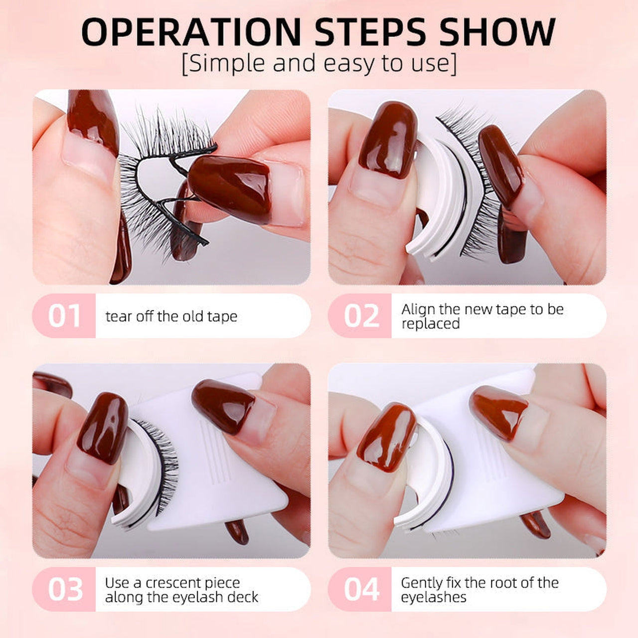 Reusable Self-Adhesive Eyelashes - luvinly