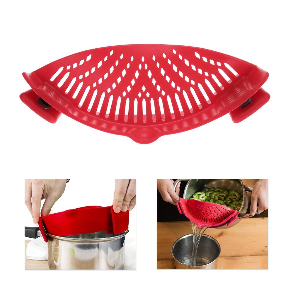 SILICONE CLIP ON POT STRAINER - luvinly