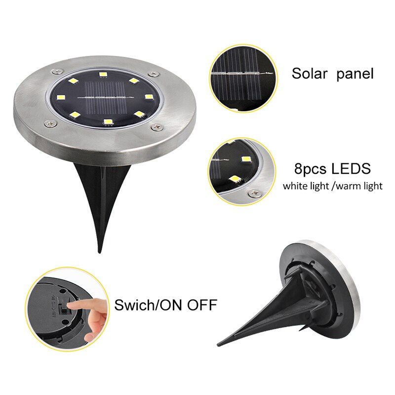 SOLAR POWERED GROUND LIGHTS - luvinly