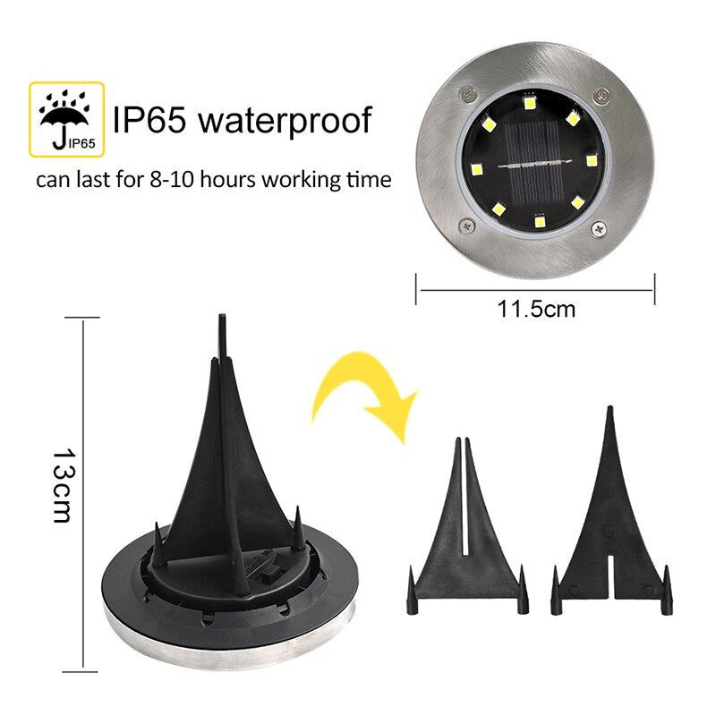 SOLAR POWERED GROUND LIGHTS - luvinly