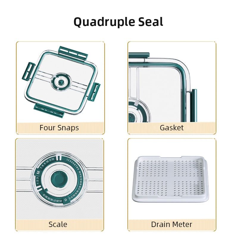 Seal Timer Food Container-3PCS - luvinly