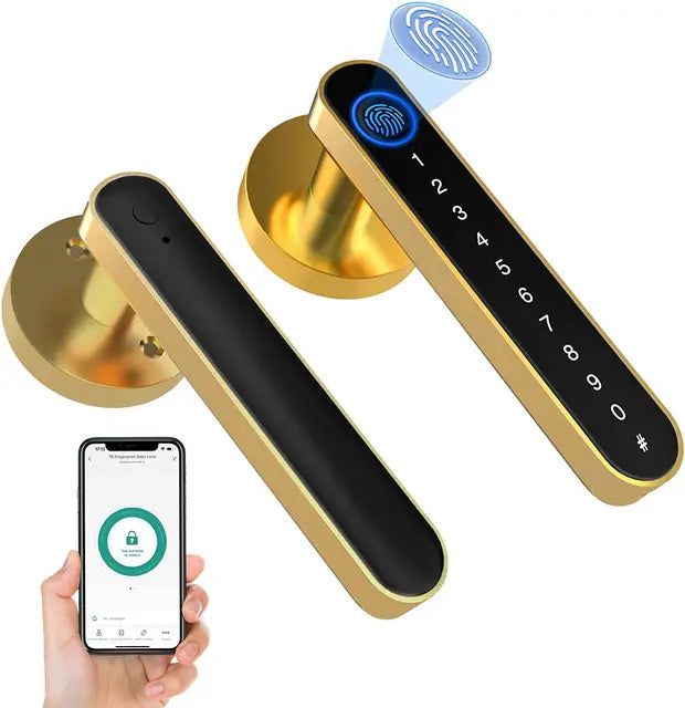 SecureTouch™ Smart Fingerprint Door Lock - luvinly