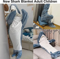 Thumbnail for SharkieWrap - Wearable Shark Blanket Hoodie - luvinly