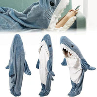 Thumbnail for SharkieWrap - Wearable Shark Blanket Hoodie - luvinly
