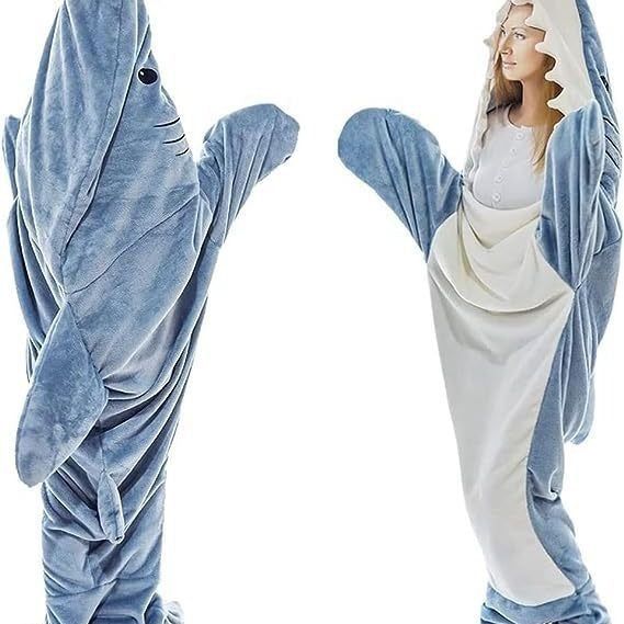 SharkieWrap - Wearable Shark Blanket Hoodie - luvinly