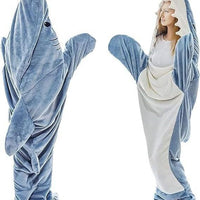 Thumbnail for SharkieWrap - Wearable Shark Blanket Hoodie - luvinly