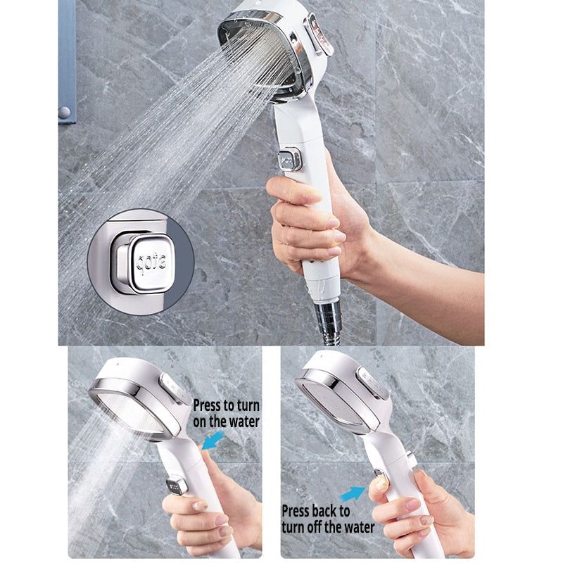 ShowerBoost - 4 Modes High Pressure Shower Head - luvinly