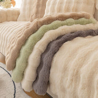 Thumbnail for SofaSnug - Cosy Plush Solid Colour Non-Slip Couch Cover - luvinly